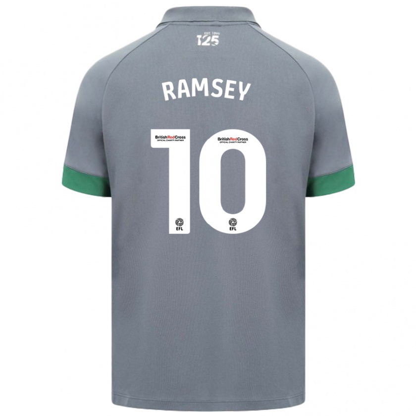 Kandiny Muži Aaron Ramsey #10 Tmavošedá Dresy Idegenbeli Csapatmez 2024/25 Triĭká