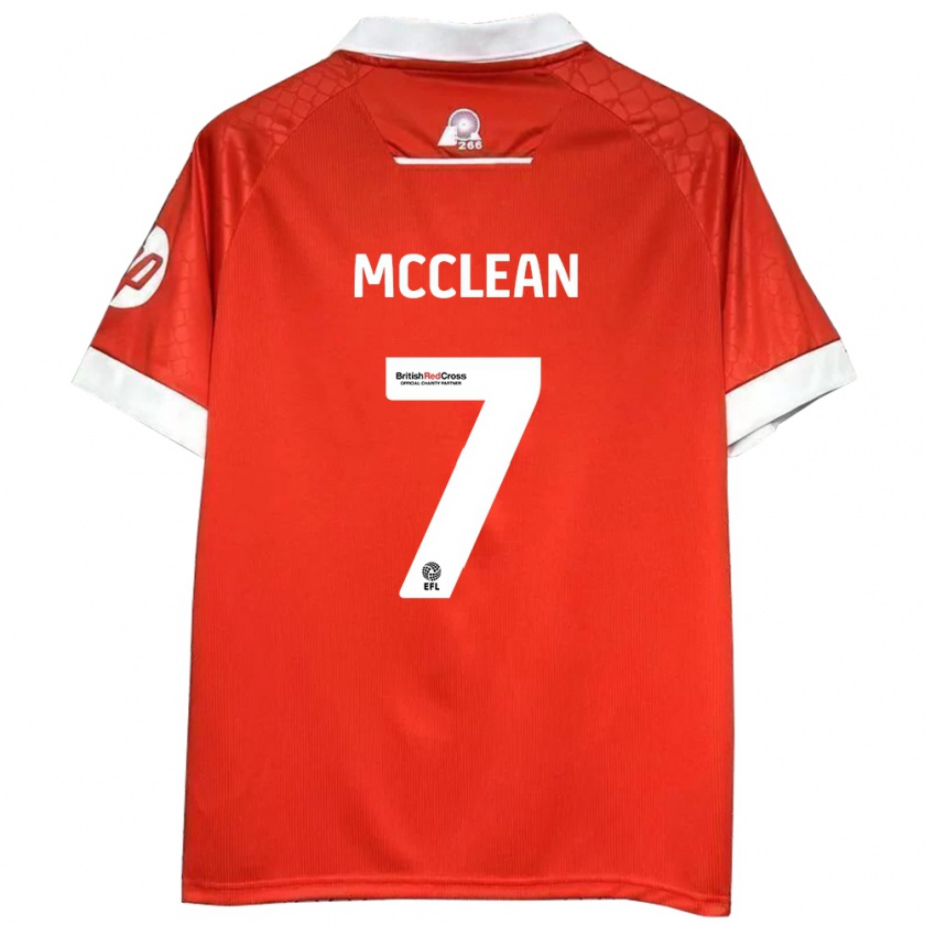 Kandiny Ženy James Mcclean #7 Červená Biela Dresy Hazai Csapatmez 2024/25 Triĭká