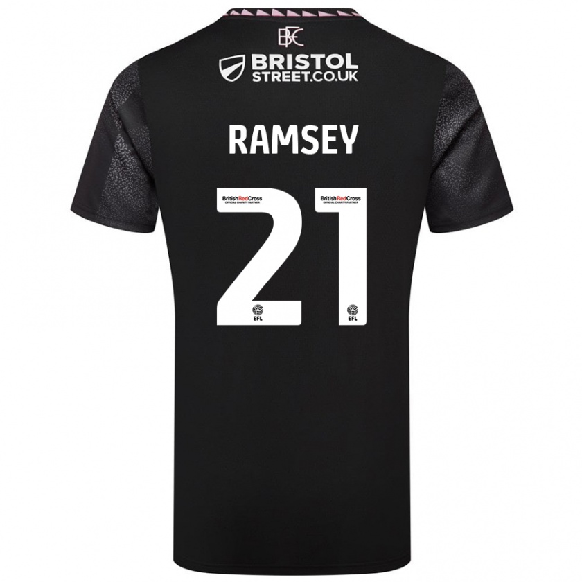 Kandiny Ženy Aaron Ramsey #21 Čierna Dresy Idegenbeli Csapatmez 2024/25 Triĭká