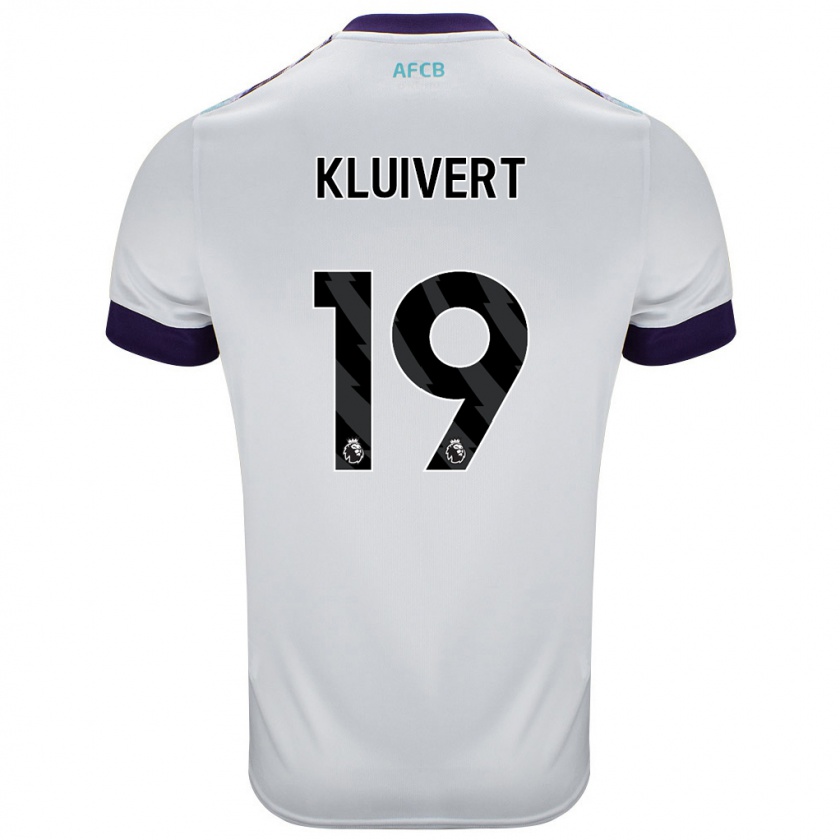 Kandiny Ženy Justin Kluivert #19 Biela Zelená Fialová Dresy Idegenbeli Csapatmez 2024/25 Triĭká