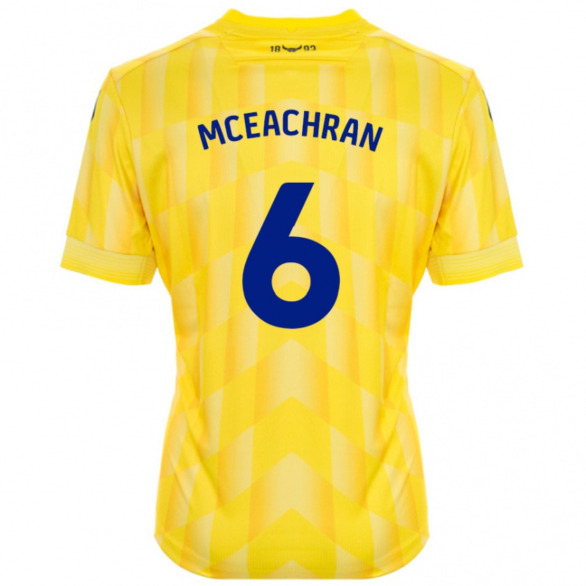 Kandiny Deti Josh Mceachran #6 Žltá Dresy Hazai Csapatmez 2024/25 Triĭká