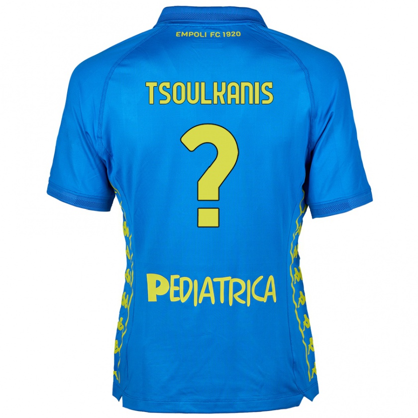 Kandiny Deti Konstantinos Tsoulkanis #0 Modrá Dresy Hazai Csapatmez 2024/25 Triĭká