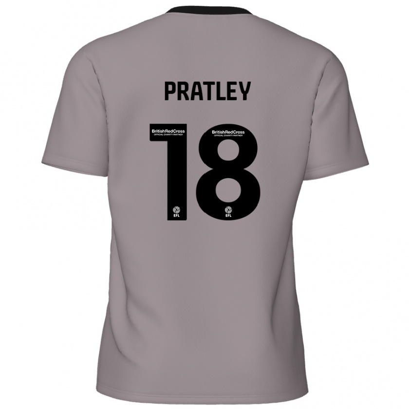 Kandiny Deti Darren Pratley #18 Šedá Dresy Idegenbeli Csapatmez 2024/25 Triĭká