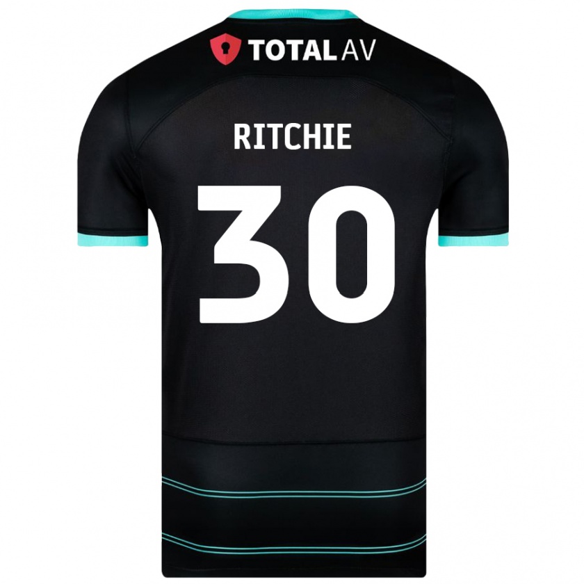 Kandiny Deti Matt Ritchie #30 Čierna Dresy Idegenbeli Csapatmez 2024/25 Triĭká