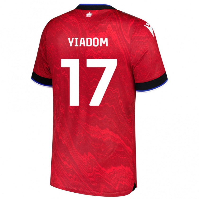 Kandiny Deti Andy Yiadom #17 Červená Čierna Dresy Idegenbeli Csapatmez 2024/25 Triĭká