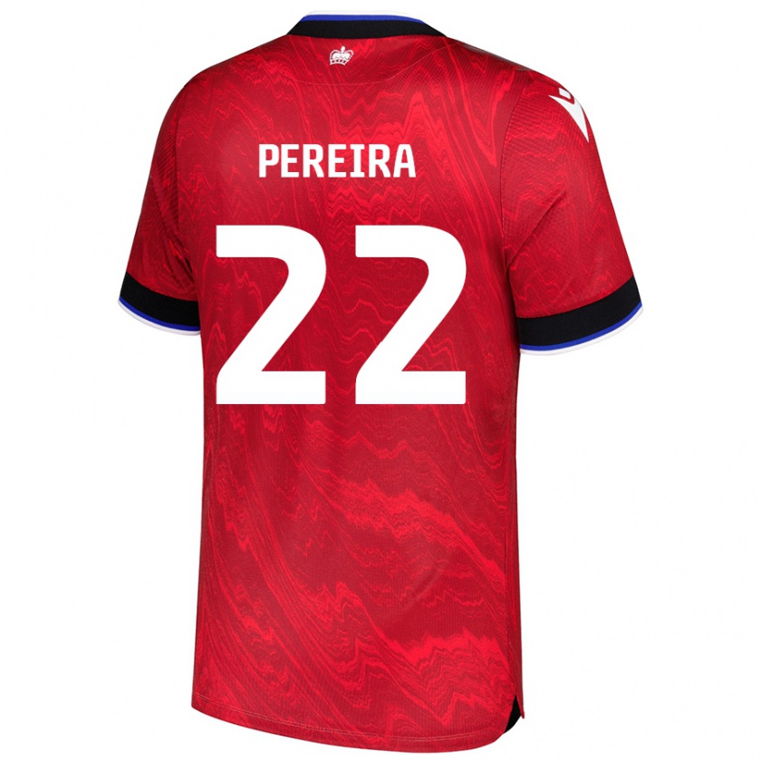 Kandiny Deti Joel Pereira #22 Červená Čierna Dresy Idegenbeli Csapatmez 2024/25 Triĭká