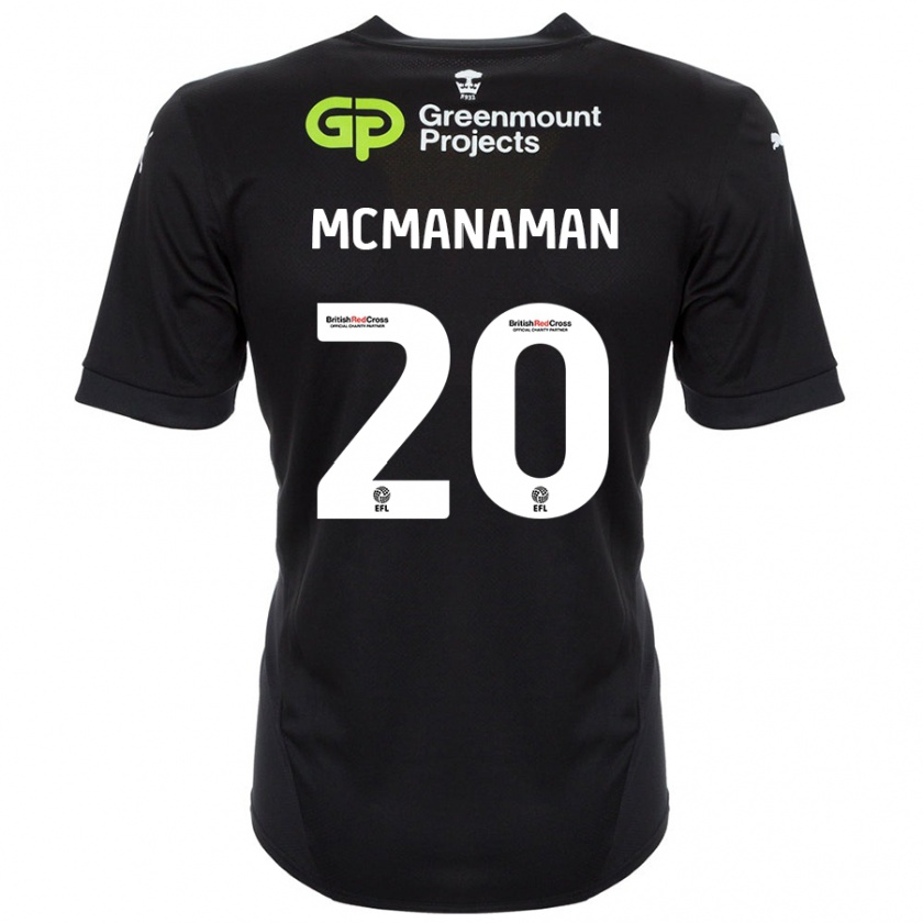 Kandiny Deti Callum Mcmanaman #20 Čierna Dresy Idegenbeli Csapatmez 2024/25 Triĭká