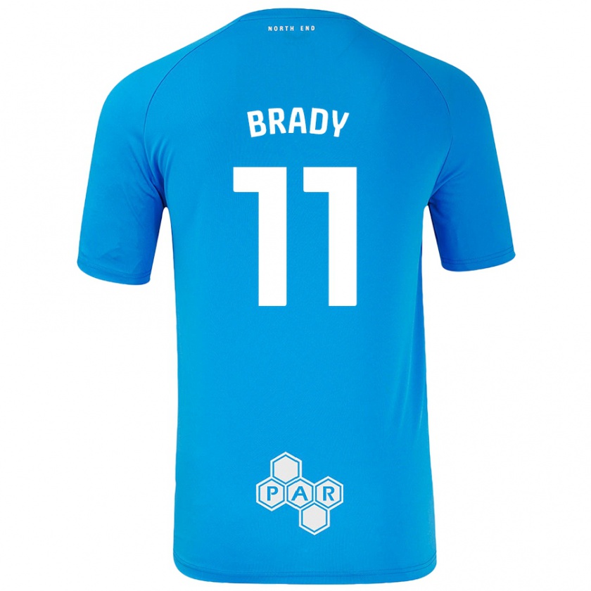 Kandiny Deti Robbie Brady #11 Nebeská Modrá Dresy Idegenbeli Csapatmez 2024/25 Triĭká