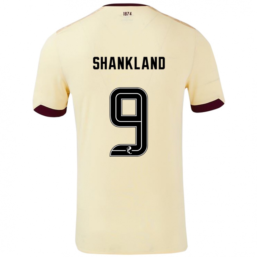 Kandiny Deti Lawrence Shankland #9 Burgundský Krém Dresy Idegenbeli Csapatmez 2024/25 Triĭká