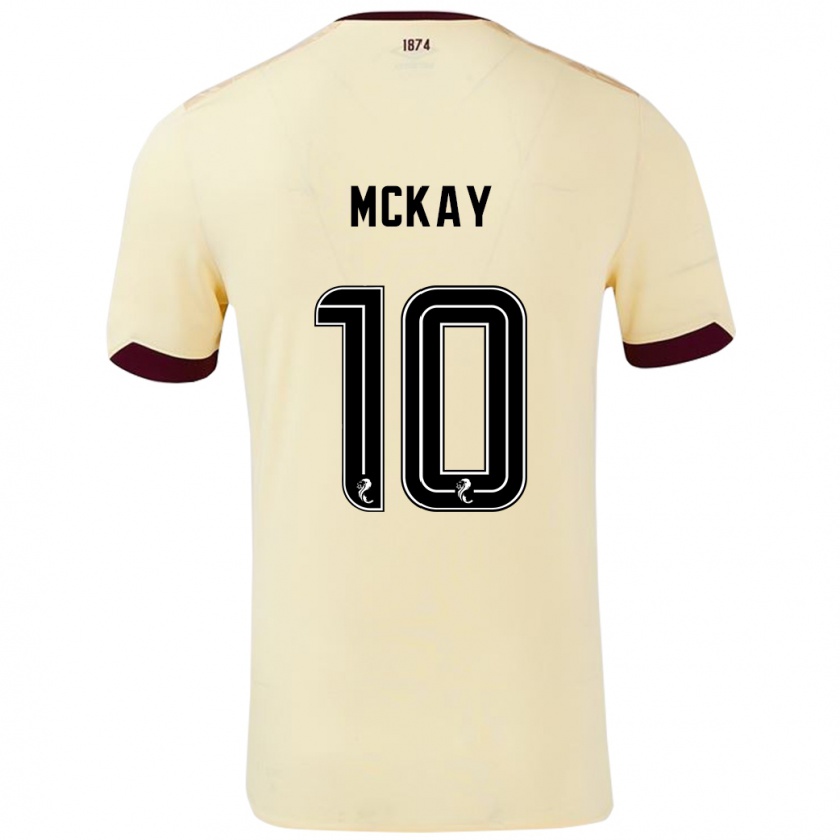 Kandiny Deti Barrie Mckay #10 Burgundský Krém Dresy Idegenbeli Csapatmez 2024/25 Triĭká