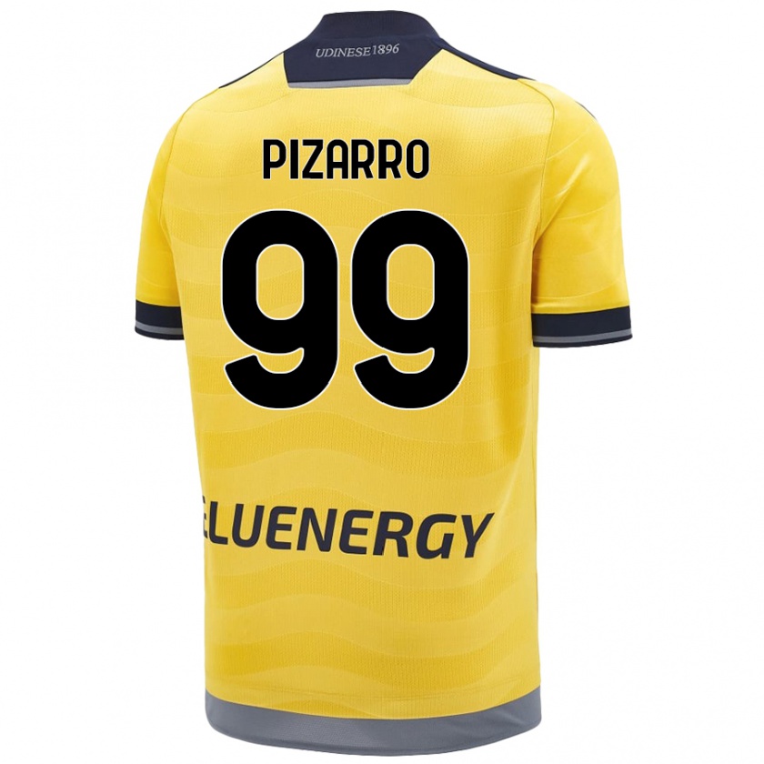 Kandiny Deti Damián Pizarro #99 Zlatý Dresy Idegenbeli Csapatmez 2024/25 Triĭká