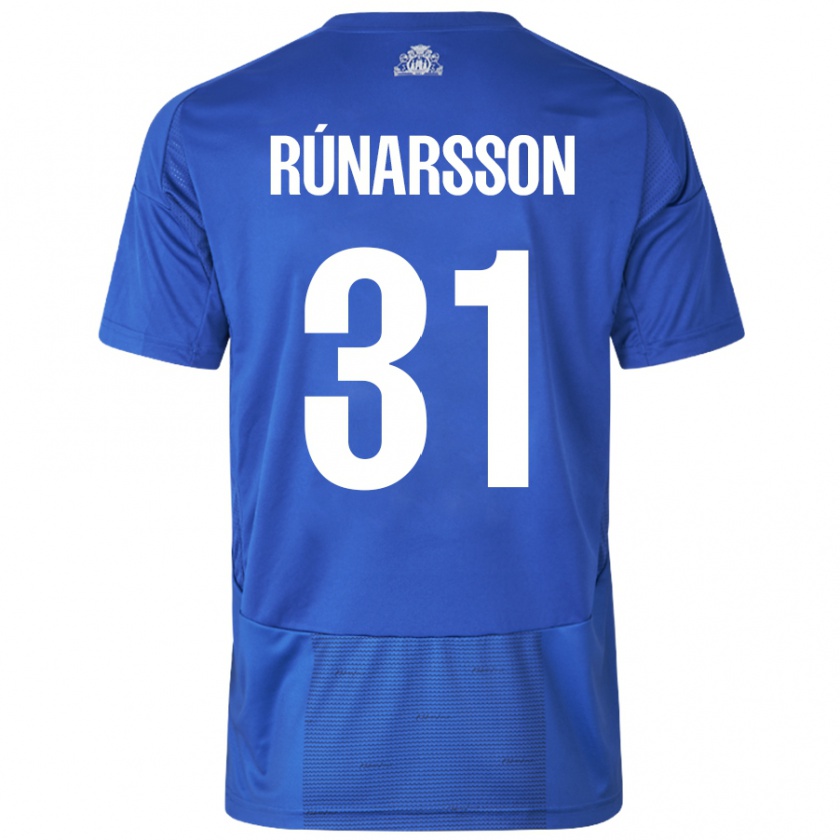 Kandiny Deti Rúnar Alex Rúnarsson #31 Biela Modrá Dresy Idegenbeli Csapatmez 2024/25 Triĭká