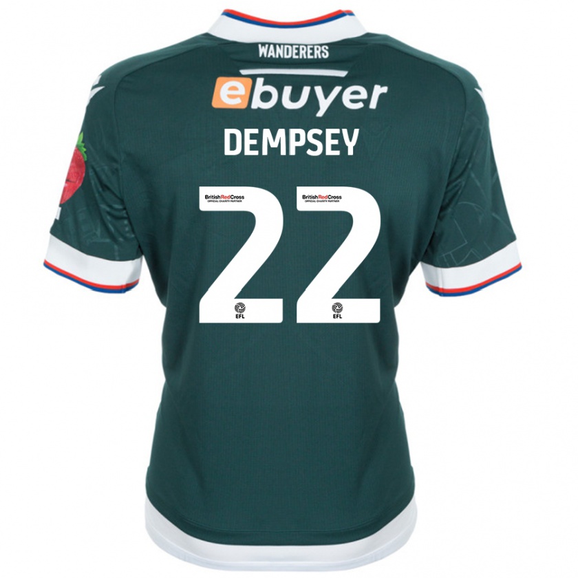 Kandiny Muži Kyle Dempsey #22 Tmavo Zelená Dresy Idegenbeli Csapatmez 2024/25 Triĭká