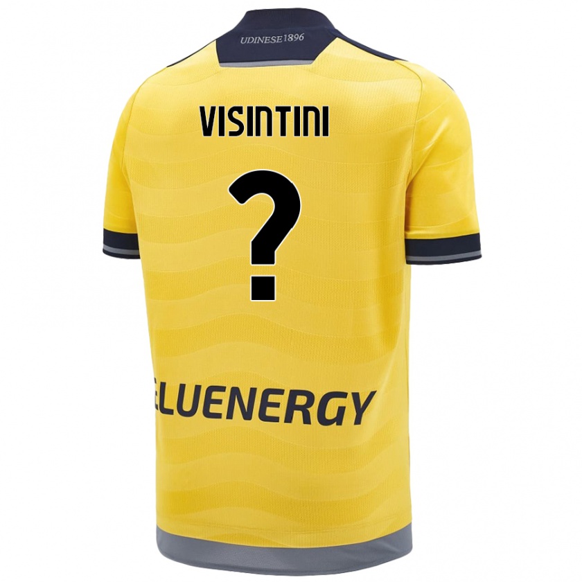 Kandiny Muži Patrick Visintini #0 Zlatý Dresy Idegenbeli Csapatmez 2024/25 Triĭká