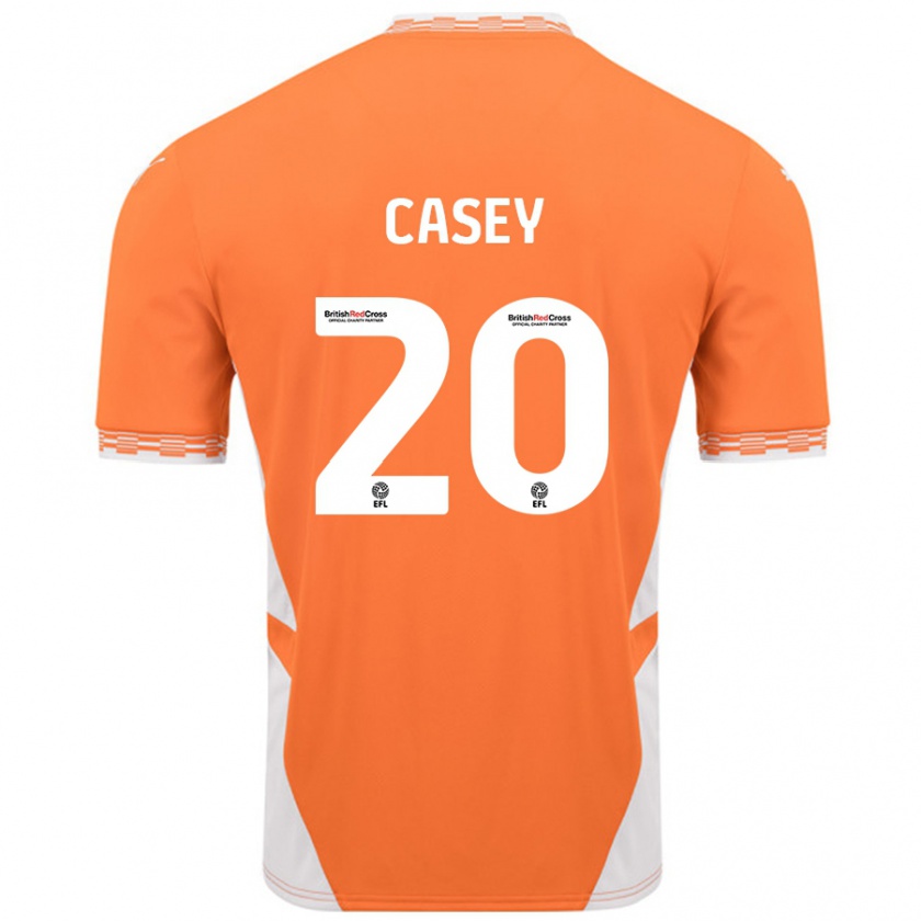 Kandiny Ženy Oliver Casey #20 Oranžová Biela Dresy Hazai Csapatmez 2024/25 Triĭká