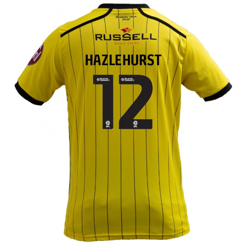 Kandiny Ženy Jack Hazlehurst #12 Žltá Dresy Hazai Csapatmez 2024/25 Triĭká