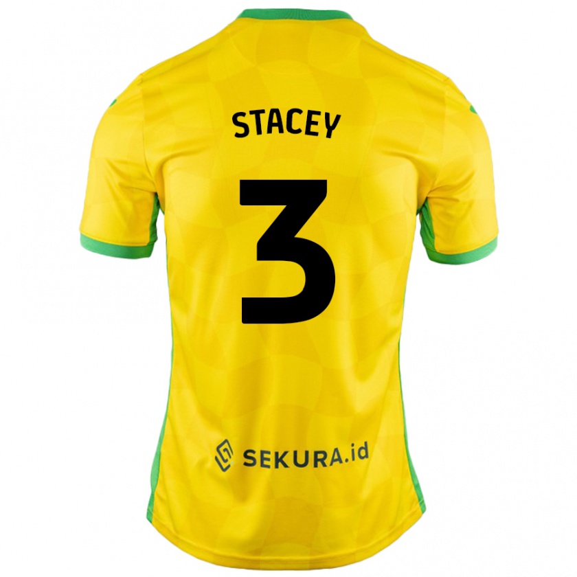 Kandiny Ženy Jack Stacey #3 Žltá Zelená Dresy Hazai Csapatmez 2024/25 Triĭká