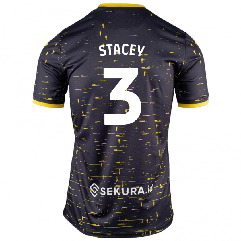 Kandiny Ženy Jack Stacey #3 Čierna Žltá Dresy Idegenbeli Csapatmez 2024/25 Triĭká