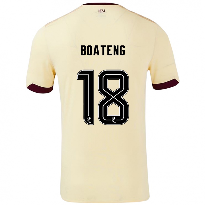 Kandiny Ženy Malachi Boateng #18 Burgundský Krém Dresy Idegenbeli Csapatmez 2024/25 Triĭká