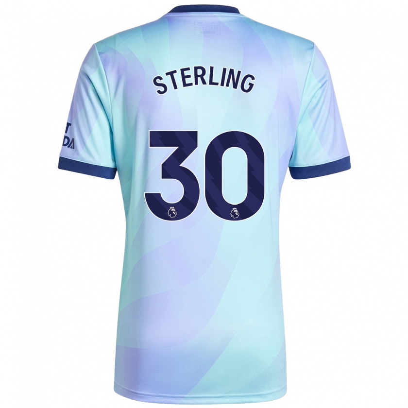 Kandiny Muži Raheem Sterling #30 Aqua Dresy Tretia Csapatmez 2024/25 Triĭká