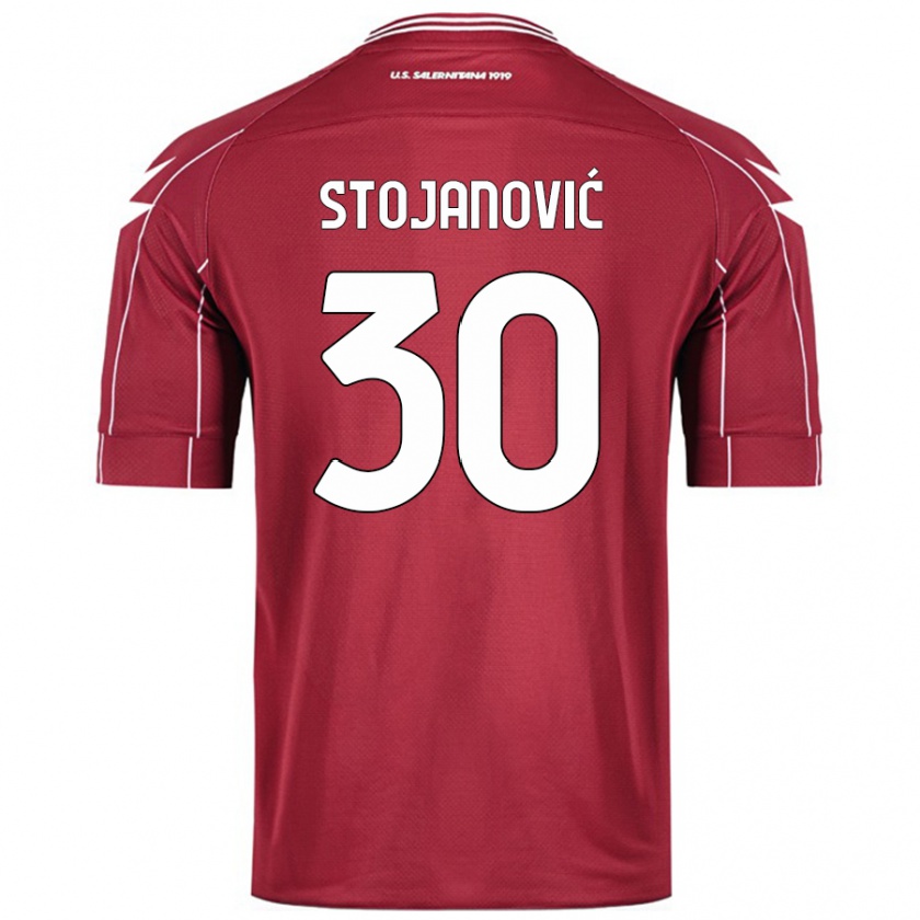 Kandiny Muži Petar Stojanović #30 Burgundsko Dresy Hazai Csapatmez 2024/25 Triĭká