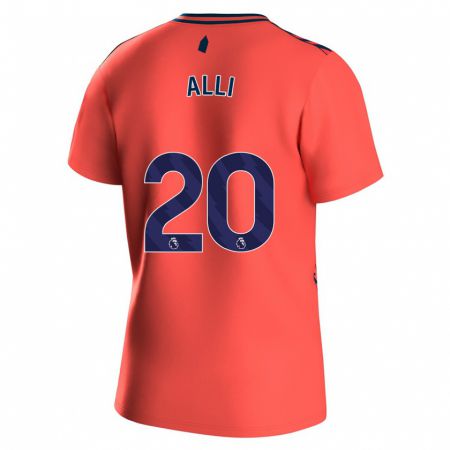 Kandiny Deti Dele Alli #20 Koralový Dresy Idegenbeli Csapatmez 2023/24 Triĭká