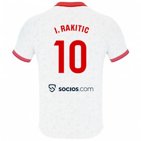 Kandiny Deti Ivan Rakitic #10 Biely Dresy Hazai Csapatmez 2023/24 Triĭká