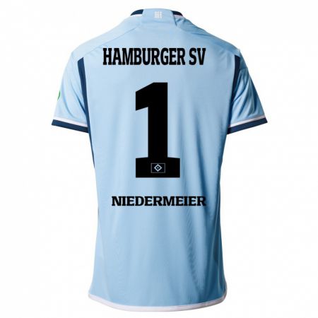 Kandiny Ženy Philipp Niedermeier #1 Modrá Dresy Idegenbeli Csapatmez 2023/24 Triĭká