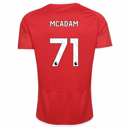 Kandiny Deti Kyle Mcadam #71 Červená Dresy Hazai Csapatmez 2023/24 Triĭká