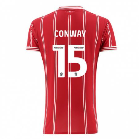 Kandiny Ženy Tommy Conway #15 Červená Dresy Hazai Csapatmez 2023/24 Triĭká