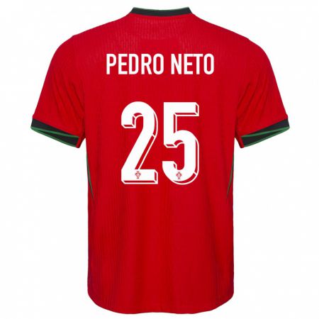 Kandiny Deti Portugalsko Pedro Neto #25 Červená Dresy Hazai Csapatmez 24-26 Triĭká