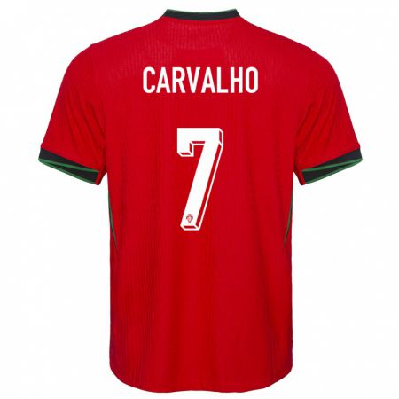 Kandiny Deti Portugalsko Fabio Carvalho #7 Červená Dresy Hazai Csapatmez 24-26 Triĭká