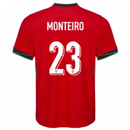 Kandiny Deti Portugalsko David Monteiro #23 Červená Dresy Hazai Csapatmez 24-26 Triĭká