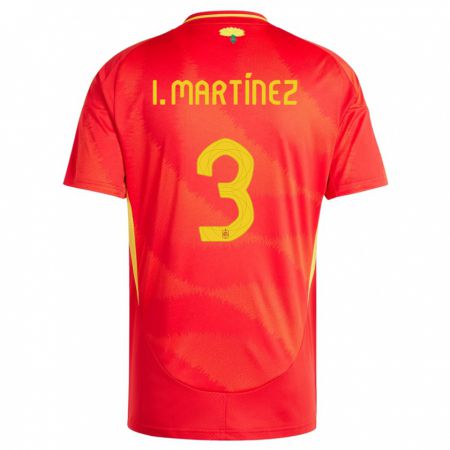 Kandiny Deti Španielsko Inigo Martinez #3 Červená Dresy Hazai Csapatmez 24-26 Triĭká