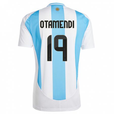 Kandiny Deti Argentína Nicolas Otamendi #19 Biela Modrá Dresy Hazai Csapatmez 24-26 Triĭká