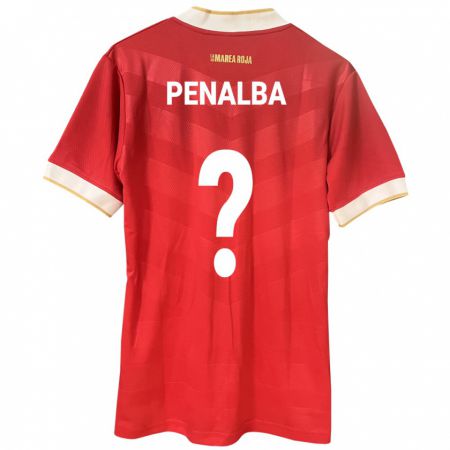 Kandiny Deti Panama Óscar Peñalba #0 Červená Dresy Hazai Csapatmez 24-26 Triĭká