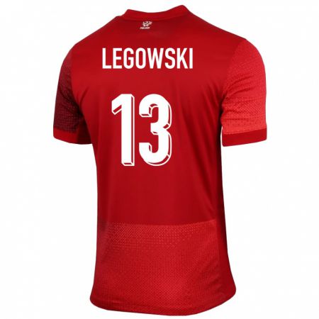 Kandiny Deti Poľsko Mateusz Legowski #13 Červená Dresy Idegenbeli Csapatmez 24-26 Triĭká