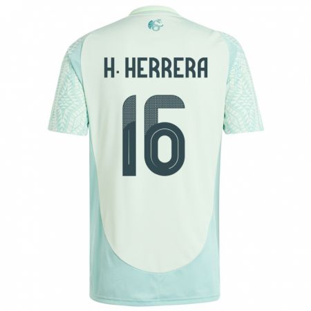 Kandiny Deti México Hector Herrera #16 Bielizeň Zelená Dresy Idegenbeli Csapatmez 24-26 Triĭká