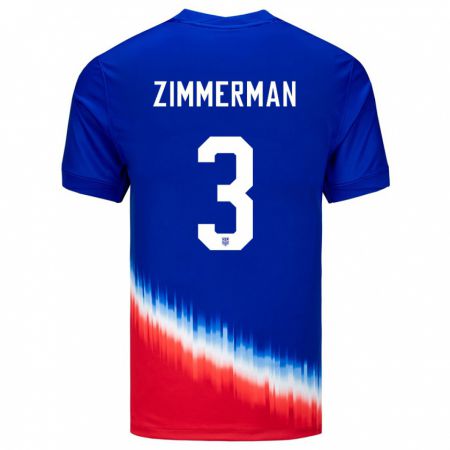 Kandiny Deti Americké Walker Zimmerman #3 Modrá Dresy Idegenbeli Csapatmez 24-26 Triĭká