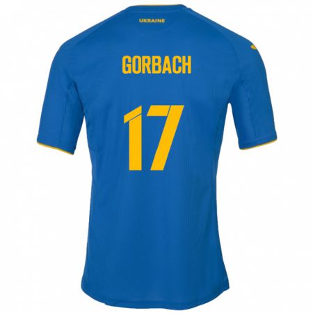 Kandiny Deti Ukrajina Igor Gorbach #17 Modrá Dresy Idegenbeli Csapatmez 24-26 Triĭká