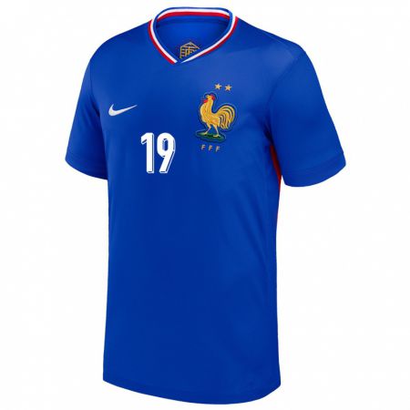 Kandiny Muži Francúzsko Brayann Pereira #19 Modrá Dresy Hazai Csapatmez 24-26 Triĭká