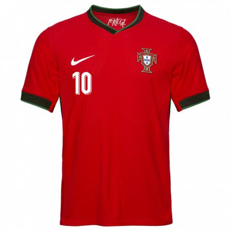 Kandiny Muži Portugalsko Bernardo Silva #10 Červená Dresy Hazai Csapatmez 24-26 Triĭká