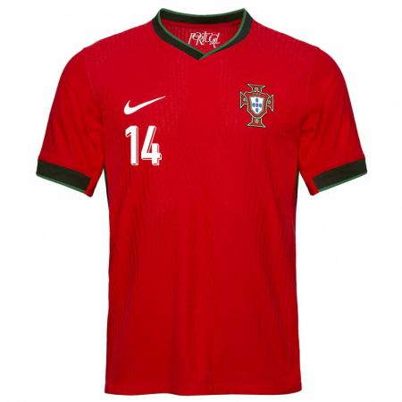 Kandiny Muži Portugalsko William Carvalho #14 Červená Dresy Hazai Csapatmez 24-26 Triĭká