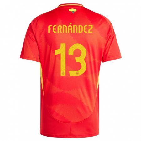 Kandiny Muži Španielsko Cesar Fernandez #13 Červená Dresy Hazai Csapatmez 24-26 Triĭká