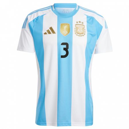 Kandiny Muži Argentína Eliana Stabile #3 Biela Modrá Dresy Hazai Csapatmez 24-26 Triĭká