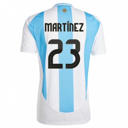 Kandiny Muži Argentína Emiliano Martinez #23 Biela Modrá Dresy Hazai Csapatmez 24-26 Triĭká