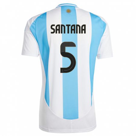 Kandiny Muži Argentína Vanesa Santana #5 Biela Modrá Dresy Hazai Csapatmez 24-26 Triĭká