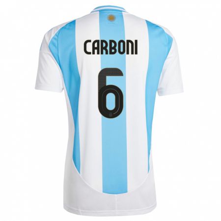 Kandiny Muži Argentína Franco Carboni #6 Biela Modrá Dresy Hazai Csapatmez 24-26 Triĭká
