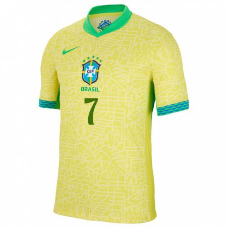 Kandiny Muži Brazília Joao Cruz #7 Žltá Dresy Hazai Csapatmez 24-26 Triĭká