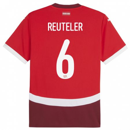 Kandiny Muži Švajčiarsko Geraldine Reuteler #6 Červená Dresy Hazai Csapatmez 24-26 Triĭká